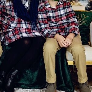 Vineyard Vines Boys Tartan Plaid Flannel Shirt - Red, Blue, Green- size 6